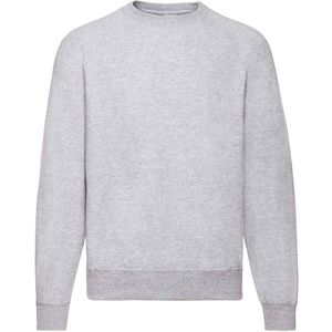 Fruit Of The Loom Volwassenen Unisex Klassiek Raglan Sweatshirt (Heide Grijs)