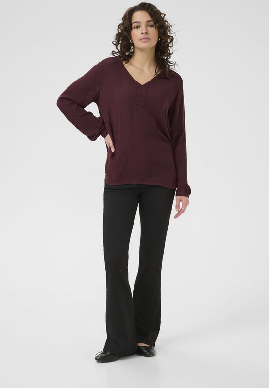 Blouse met lange mouwen Amber Regular fit bordo