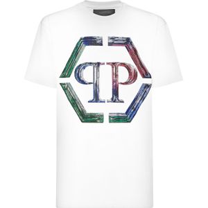 Philipp Plein, Heren, Tops, Wit, Maat: XL Katoen,