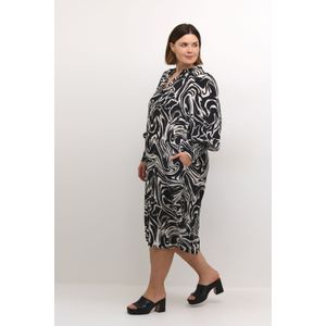 Jurk A-shape black white