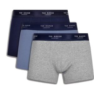 Ted Baker Katoenen Boxershorts Voor Heren, Set Van 3, Veelkleurig - Maat S