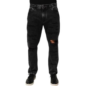 Versleten Gescheurde Denim Jeans