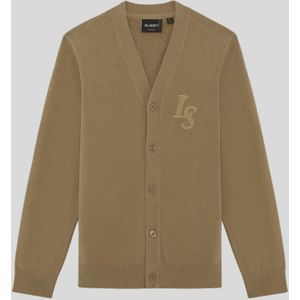 Lyle & Scott - L&S Monogram - V-hals Cardigan - Bruin