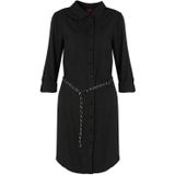 Bandeaujurk - Blauw - Katoen - Knoopsluiting Voor