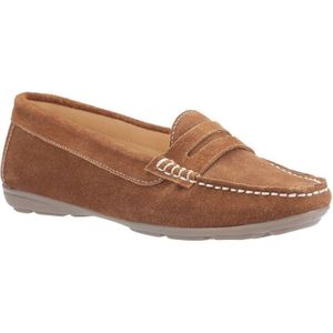 Hush Puppies Dames/dames Margot SuÃ¨de Leren Loafer Shoe (Tan)