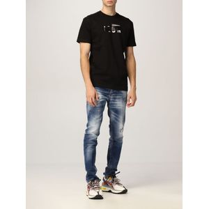 Dsquared2 Paint Splatter Skater Distressed Slim Fit Stretch Jeans - Maat 34 (Taille)