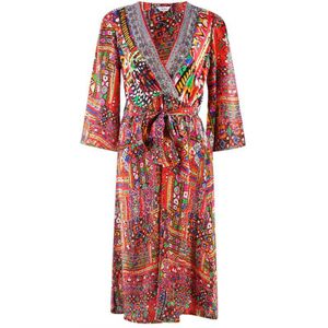 Inoa Banjara 12003 Multicoloured Bell Sleeve Dress - Maat 38