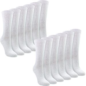 Dames 12-Packs 100% Katoenen Zachte Ademend Sokken