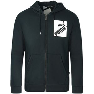 Puma Big Logo FZ Zwarte FL-hoodie Met Rits - Maat S