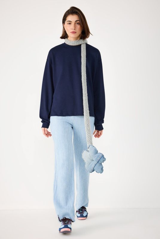 Sweat-shirt ras du cou en coton