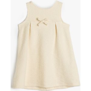 Koton - Jurk - Crème - Katoen - Knielengte - Mouwloos