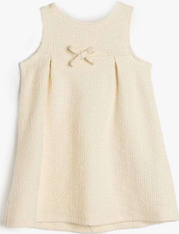 Koton - Jurk - Crème - Katoen - Knielengte - Mouwloos