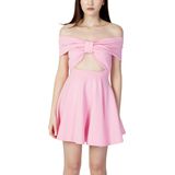 Boog Cut Out Mini-jurk Roze