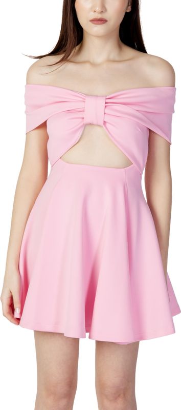 Boog Cut Out Mini-jurk Roze