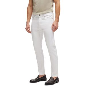 Heren Boss L-Taber-Detail Tapered-Fit Jeans in Wit