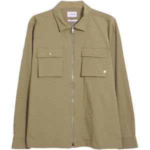 Farah Heren Lynden Full Zip Overshirt (Kaki Groen)