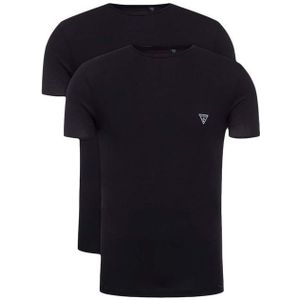Men's Guess 2 Pack V Neck T-Shirts in Black