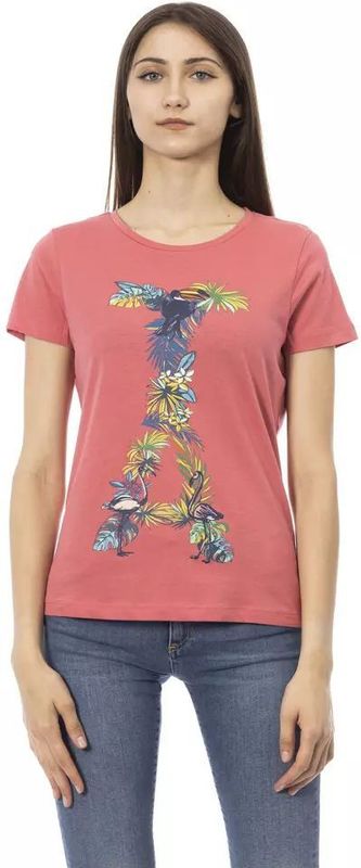 Bloemig T-shirt Korte Mouwen Ronde Hals Tee