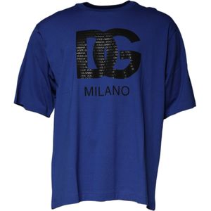 Dolce & Gabbana - Short Sleeve Crew Neck T-shirt - Blauw
