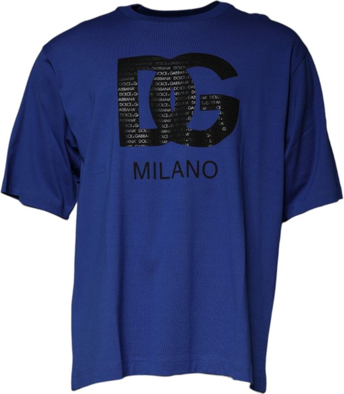 Dolce & Gabbana - Short Sleeve Crew Neck T-shirt - Blauw