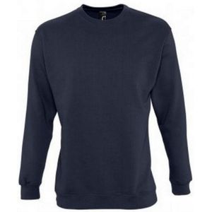 SOLS Heren Supreme Plain Cotton Rich Sweatshirt (Marine) - Maat XS