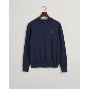 Gant Classic Katoenen Sweater Met Ronde Hals Voor Heren, Blauw - Maat 3XL