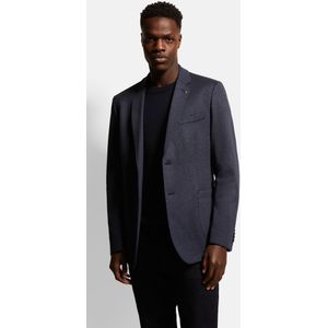 Blazer - Marine - Opgestikte Zak - Binnenzak - Reverskraag - Lange Mouwen