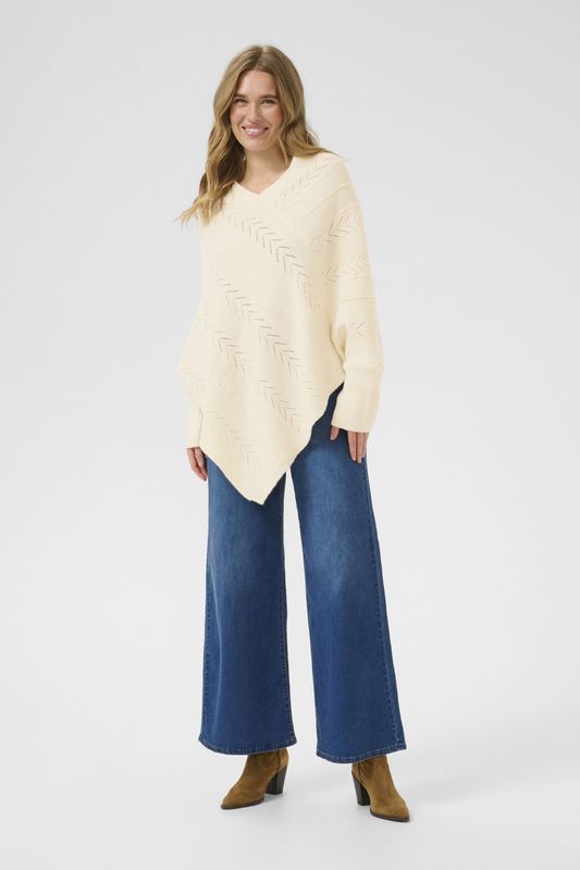 Cape - Beige - Dames - Eggnog Melange - Lichtgewicht Cover-up