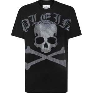 Philipp Plein, Heren, Tops, Zwart, Maat: L Katoen,