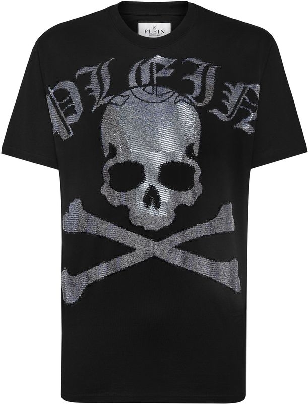 Philipp Plein, Heren, Tops, Zwart, Maat: L Katoen,