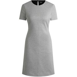 Boss Dames/Dames Donalara Jurk met Korte Mouwen (Lichtgrijs)
