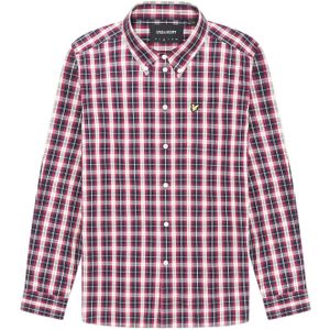 Lyle & Scott Heren Geruit Overhemd (Marine)