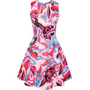 Philipp Plein - Duchesse Jurk - Kleurige Print - 100% Zijde - Mouwloos