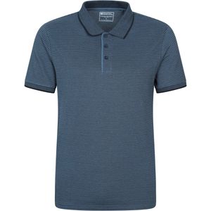 Mountain Warehouse Heren Dawnay Textured Pique Poloshirt (Donkerblauw)