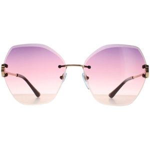 Bvlgari Square dames roze goud violet blauw bruin gradiënt bv6105b zonnebril | Sunglasses