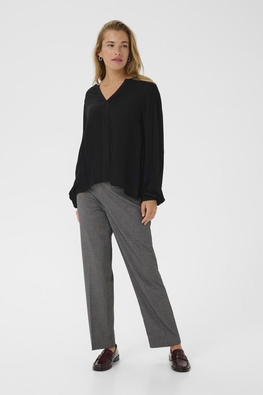 Kaffe - KAStine Amber - Blouse - Zwart - Wijde Pasvorm