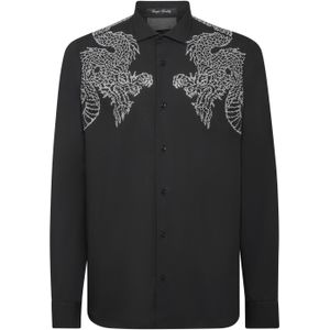 Philipp Plein - Shirt Dragon - Overhemd - Zwart - Katoen
