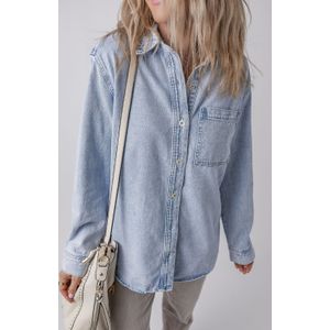 Denim Overhemd Relaxed Fit Lange Mouwen
