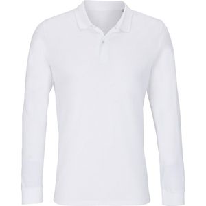 SOLS Unisex Adult Planet Piqué Poloshirt met lange mouwen (Wit)