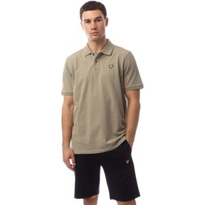 Lyle & Scott Heren Effen Natuurlijk Geverfd Poloshirt (Beige)