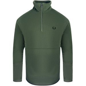 Fred Perry Polar Fleece Jachtgroen Half-Zip Jacket
