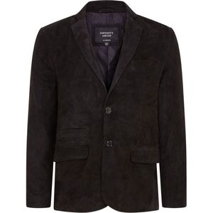Heren - Blazer - Zwart - Geitensuède - Italiaanse Jas-Somero