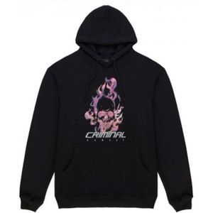 Criminal Damage - Flamin Skull - Hoodie - Zwart - Heren
