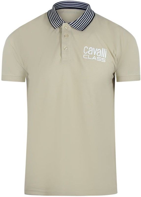 Cavalli Class - Cotton Polo Shirt - Beige - Heren