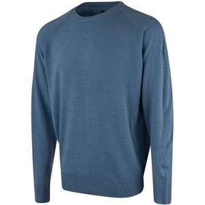 Island Green - IGKNT2126 - Golf Sweater - Airforce Blue - Crew Neck