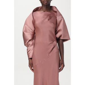 Zijde Midi Jurk Asymmetrische Zoom