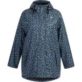 Schmuddelwedda - Plus Size Regenjas - Blauw - Luipaardprint