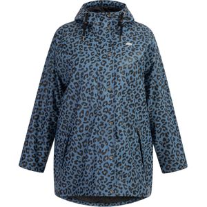 Schmuddelwedda - Plus Size Regenjas - Blauw - Luipaardprint