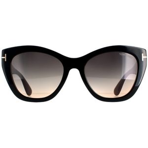 Tom Ford Cat Eye Womens Shiny Black Smoke Gray Gravient FT0940 Cara zonnebril | Sunglasses