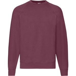 Fruit of the Loom Heren Klassiek 80/20 Raglan Sweatshirt (Bourgondië)